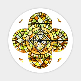 Rose window on White Magnet